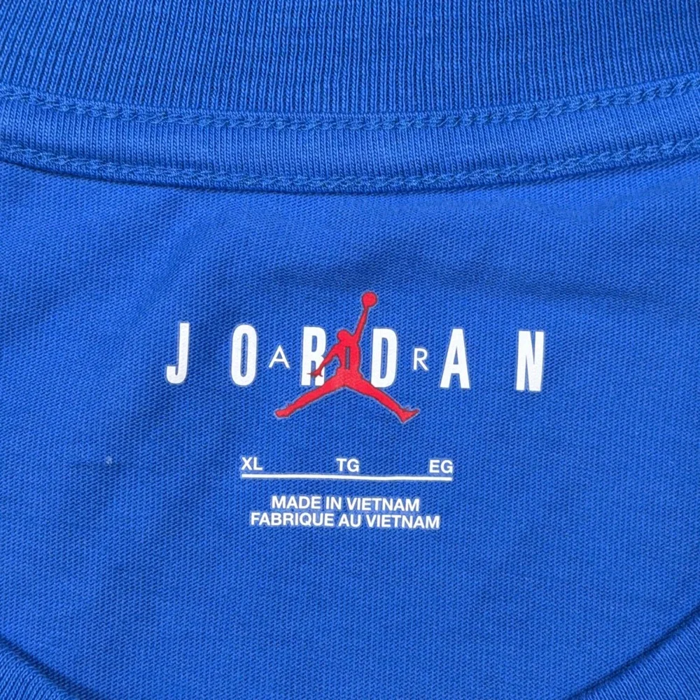 Jordan T-Shirt Men XL Blue Jersey Graphic Print Jumpman 23 Basketball Tee
